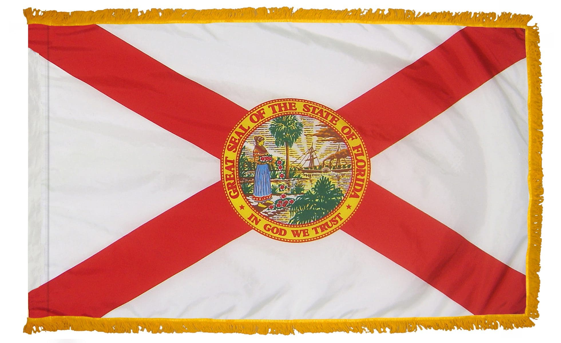 Florida State Flag 3x5 or 4x6 ft. (fringed)
