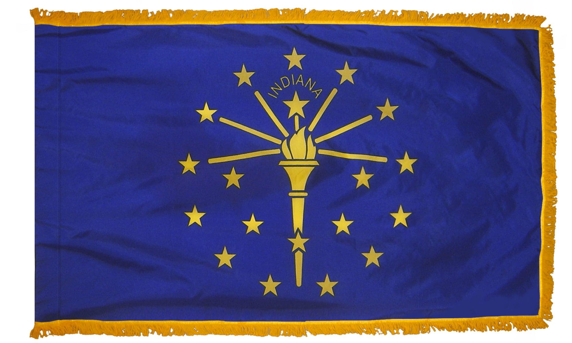 Indiana State Flag 3x5 or 4x6 ft. (fringed)