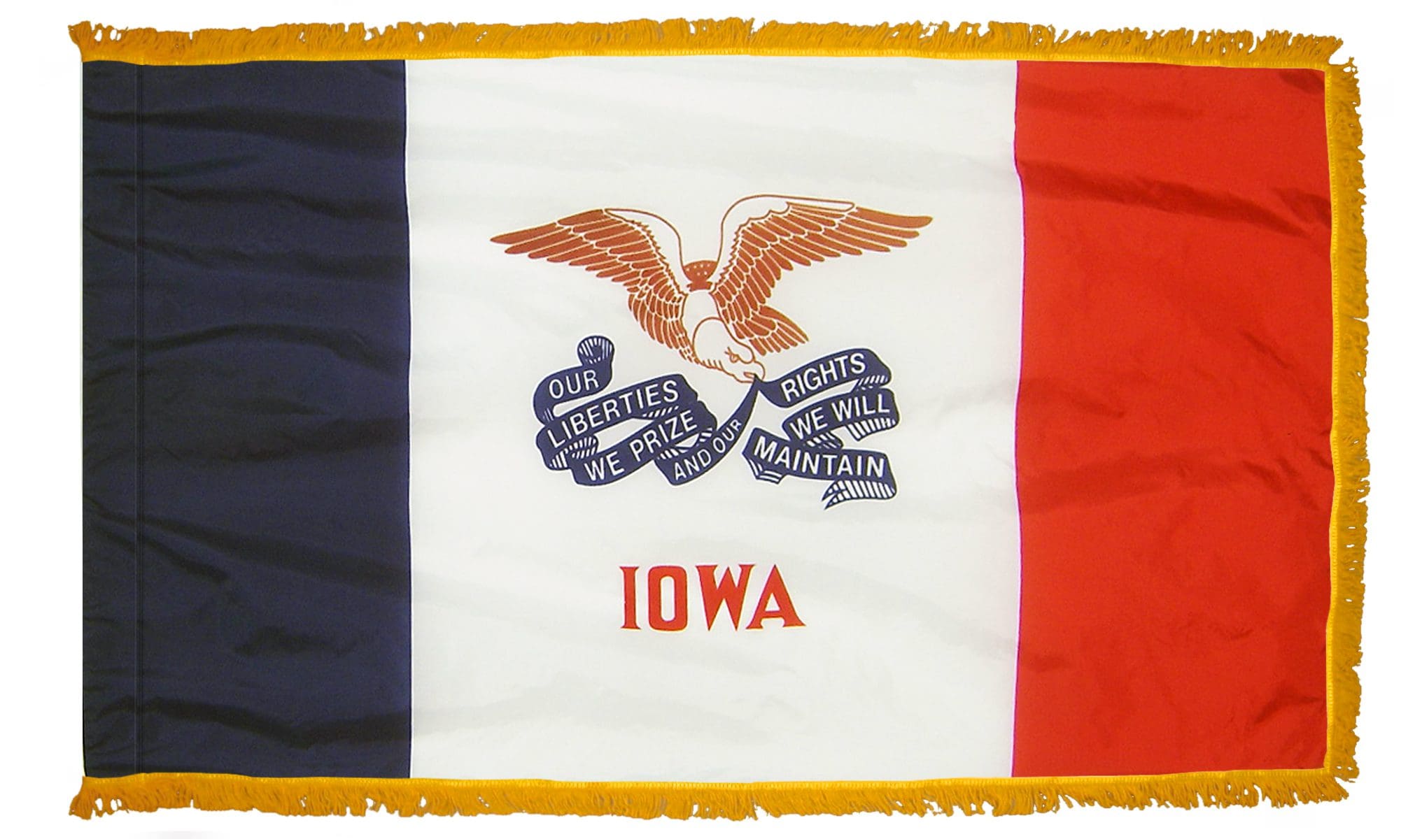 Iowa State Flag 3x5 or 4x6 ft. (fringed)
