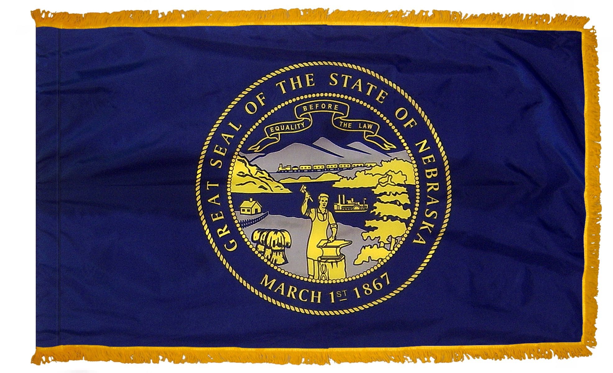Nebraska State Flag 3x5 or 4x6 ft. (fringed)