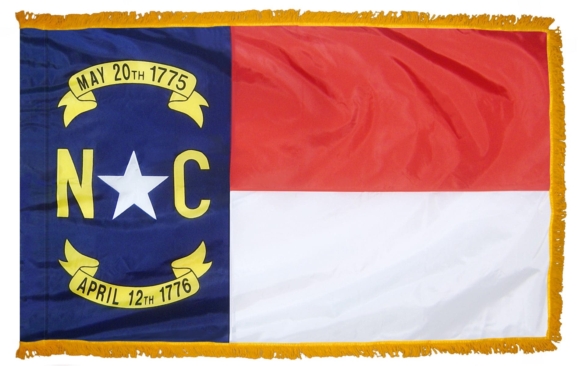 North Carolina State Flag 3x5 or 4x6 ft. (fringed)