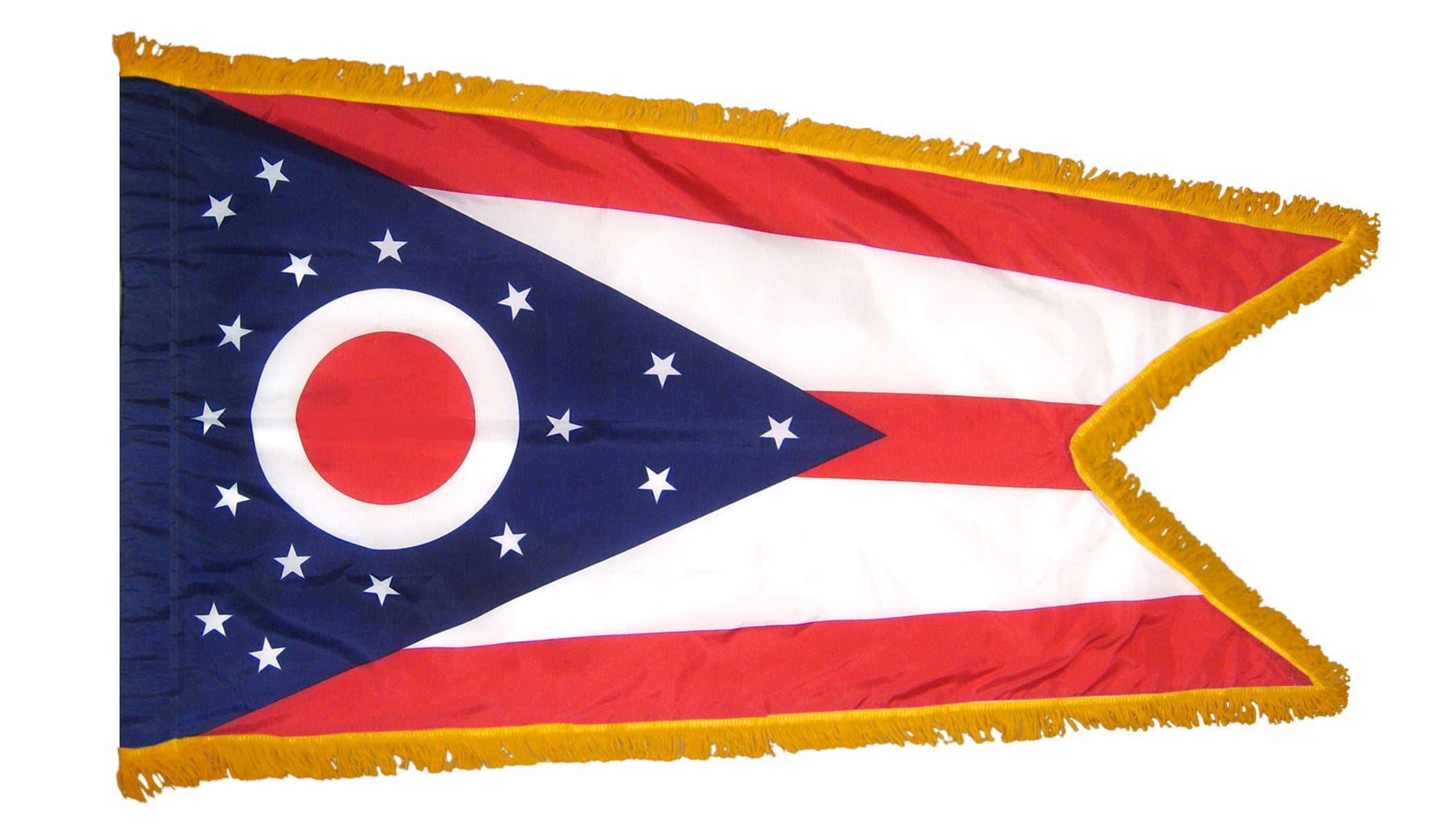 Ohio State Flag 3x5 or 4x6 ft. (fringed)