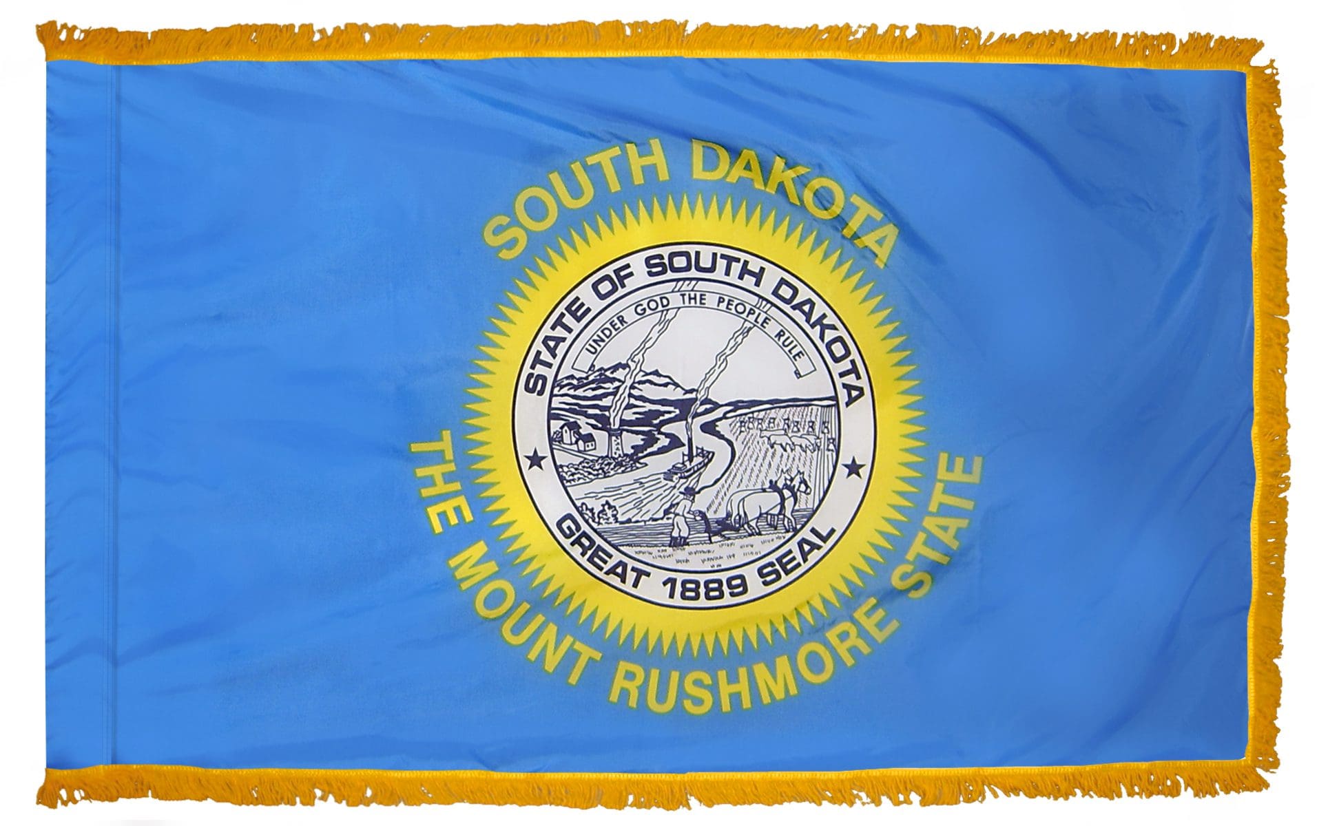 South Dakota State Flag 3x5 or 4x6 ft. (fringed)