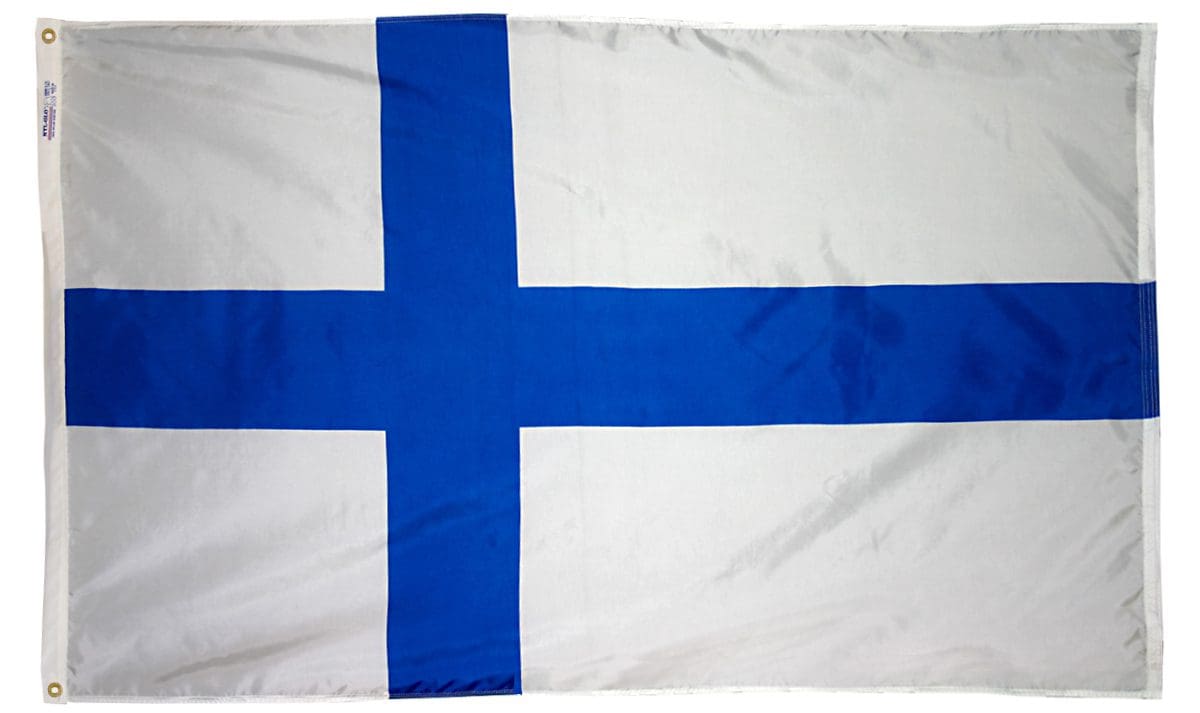 Finland National Flag - 3 ft x 5 ft Nyl-Glo