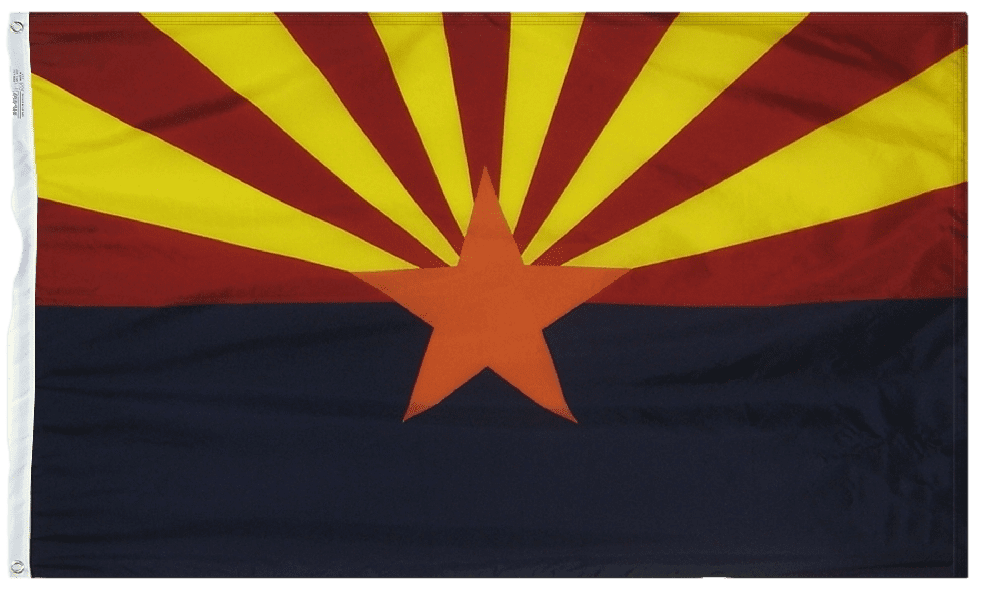 Arizona State Flag 2x3 to 5x8 ft. (Official)
