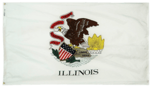 Illinois State Flags 2x3 to 5x8 ft.