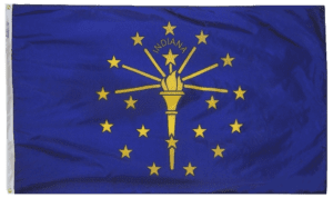 Indiana State Flags 2x3 to 5x8 ft.