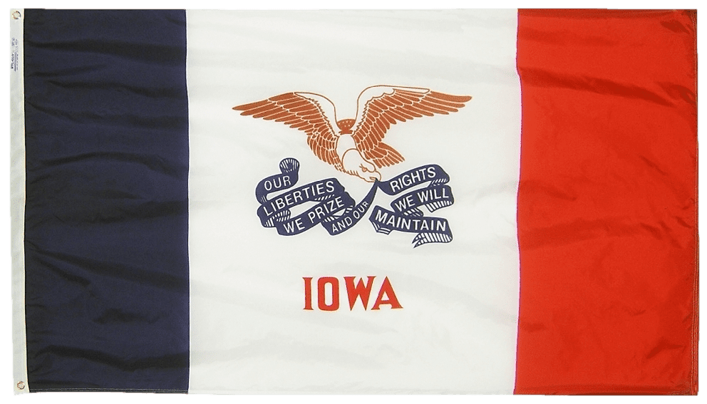 Iowa State Flags 2x3 to 5x8 ft.