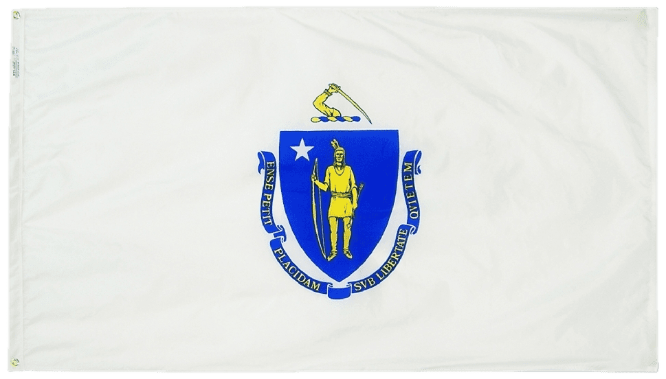 Massachusetts Commonwealth Flags 2x3 to 5x8 ft.
