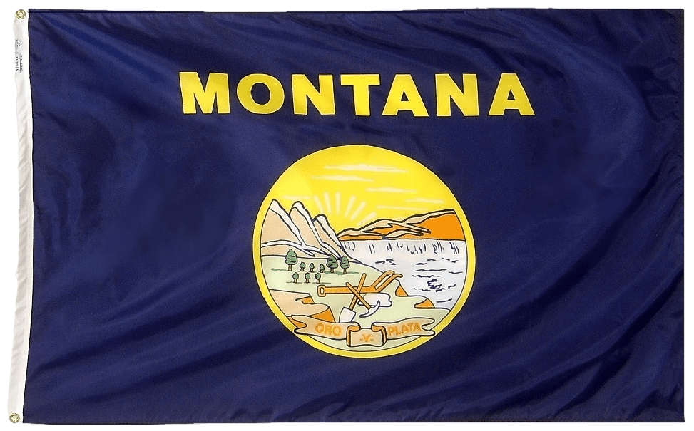 Montana State Flag 2x3 to 5x8 ft. (Official)