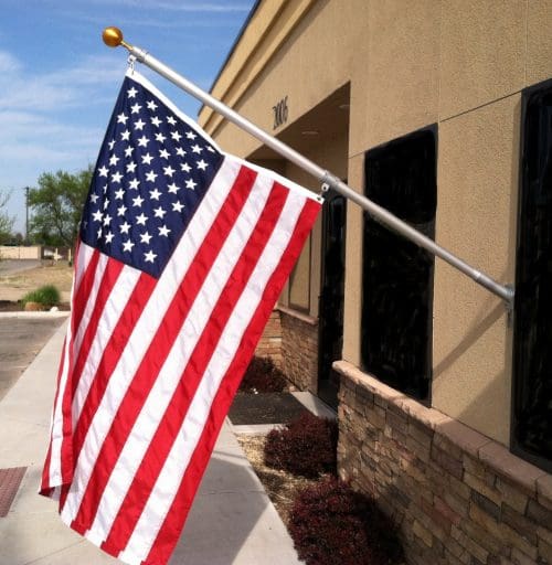 Outrigger Kit 6' with 3' x 5' US Flag - Silver
