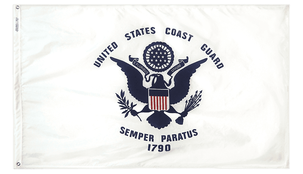 U.S. Coast Guard Military Flag 2x3 to 5x8 ft. (Nyl-Glo)