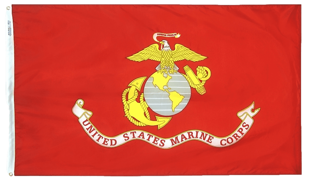 U.S. Marine Corps Military Flag 2x3 to 5x8 ft. (Nyl-Glo)
