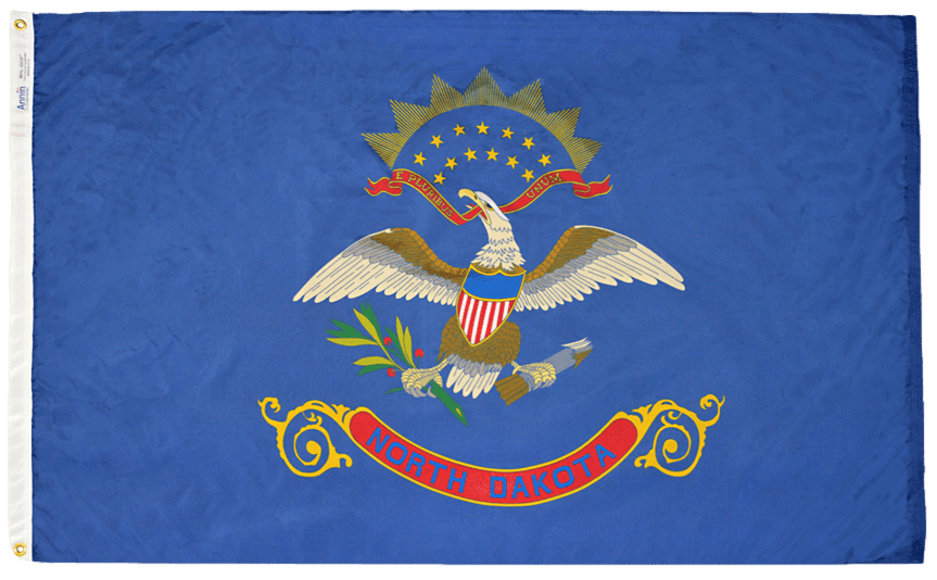 North Dakota State Flag 3x5 or 4x6 ft. (fringed) 