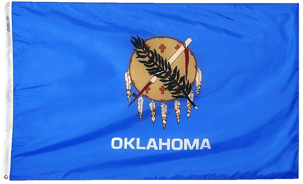 Oklahoma State Flags 2x3 to 5x8 ft.
