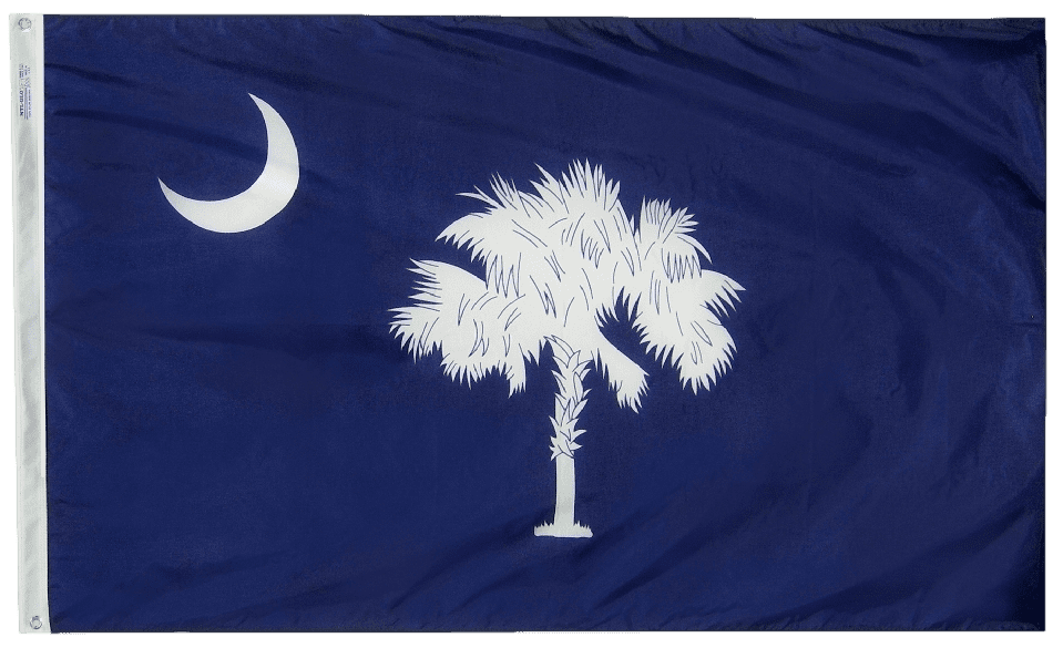 South Carolina State Flag 2x3 to 5x8 ft. (Official)