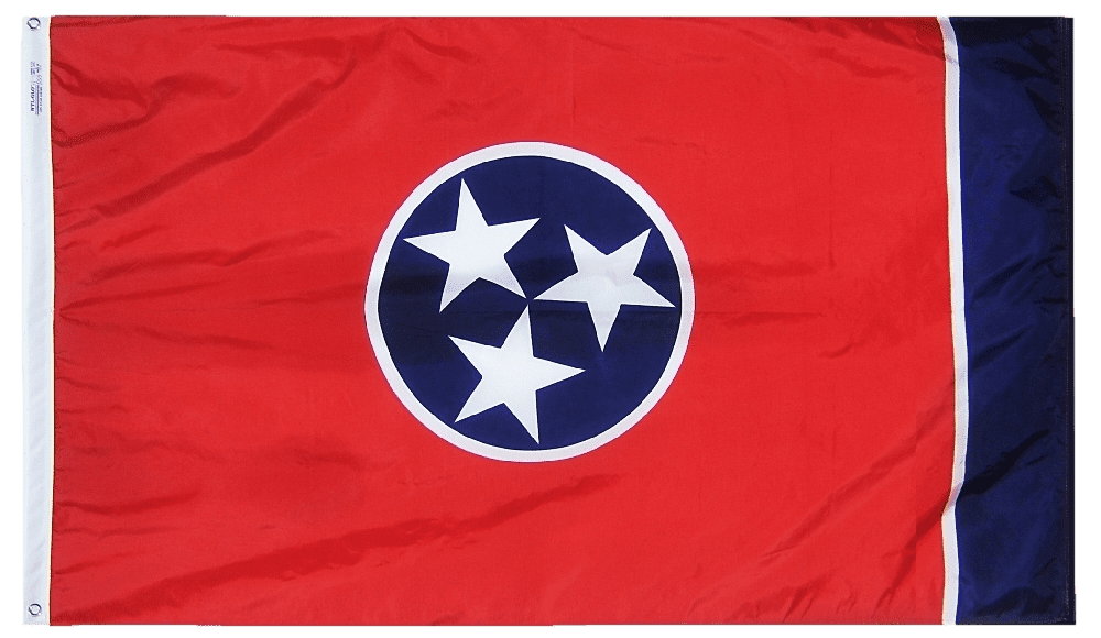 Tennessee State Flag 2x3 to 5x8 ft. (Official)