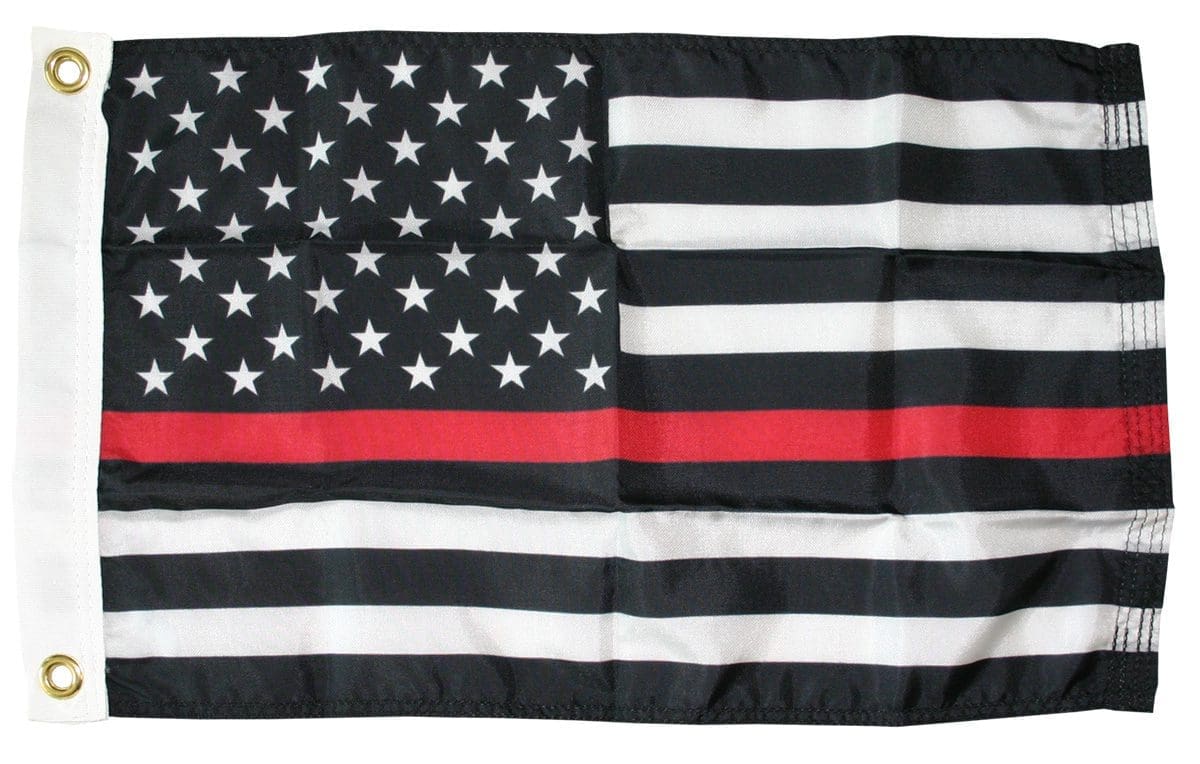 American "Thin Red Line" 3 ft x 5 ft Flag