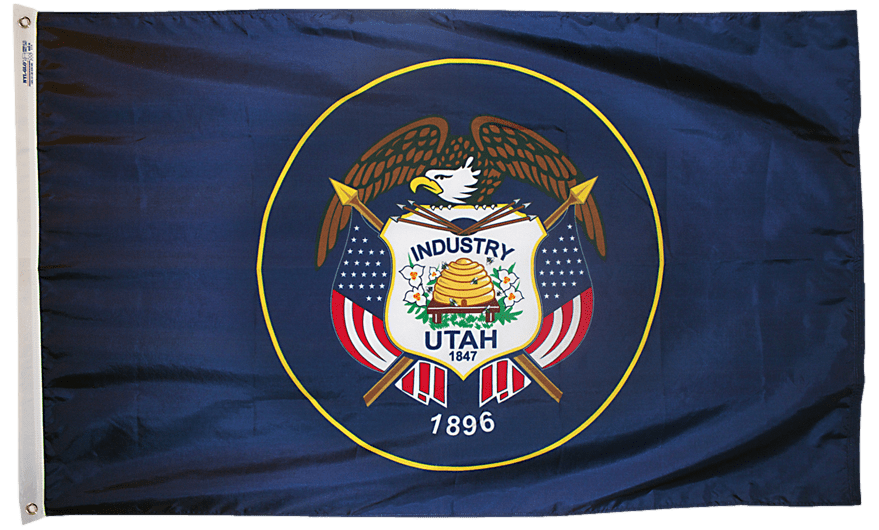 Utah State Flag 2x3 to 5x8 ft. (Official)