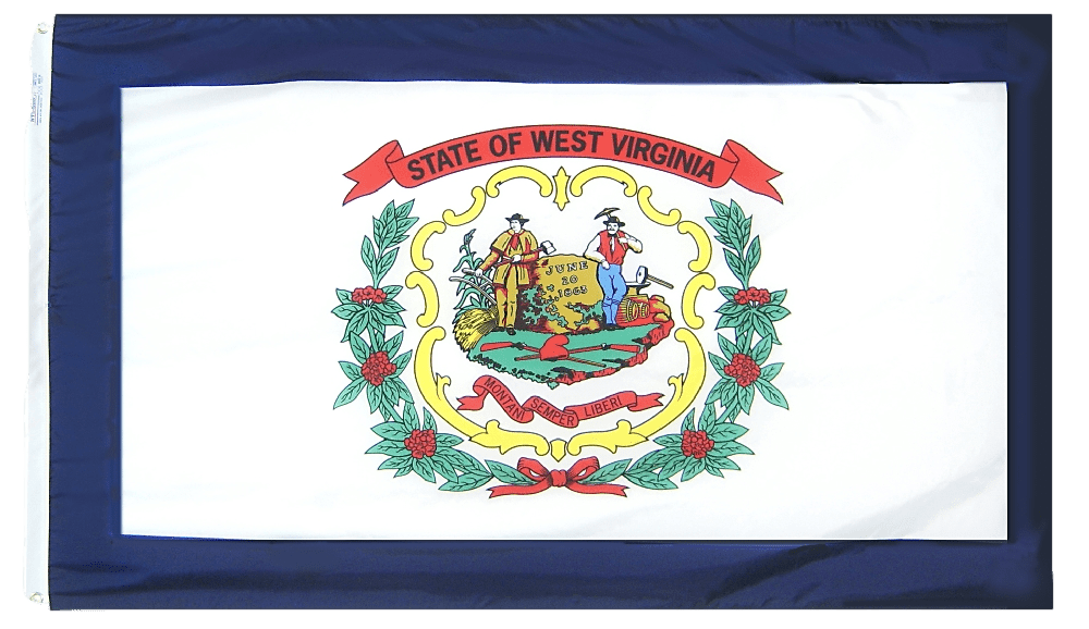 West Virginia State Flags 2x3 to 5x8 ft.