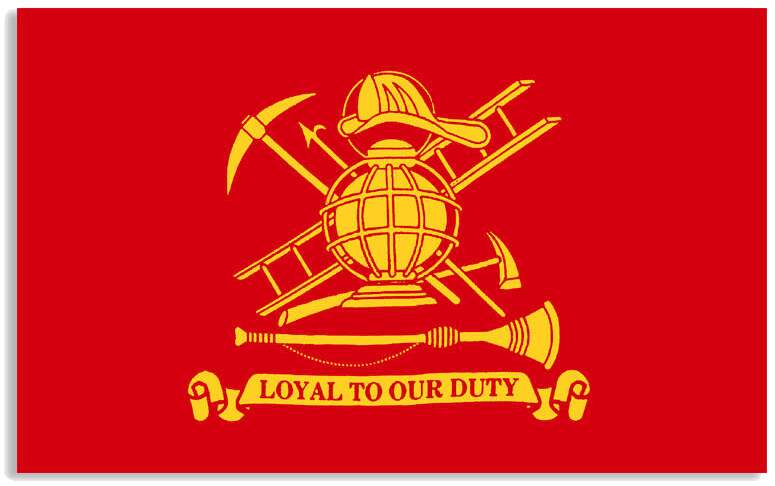 Fireman Handheld or Grave Marker Flag - 12" x 18" with 30" Spear