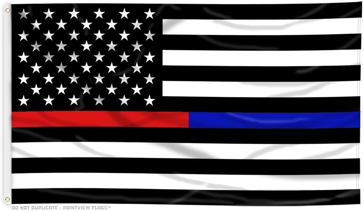 American "Thin Red-Blue Line" 3 ft x 5 ft Flag