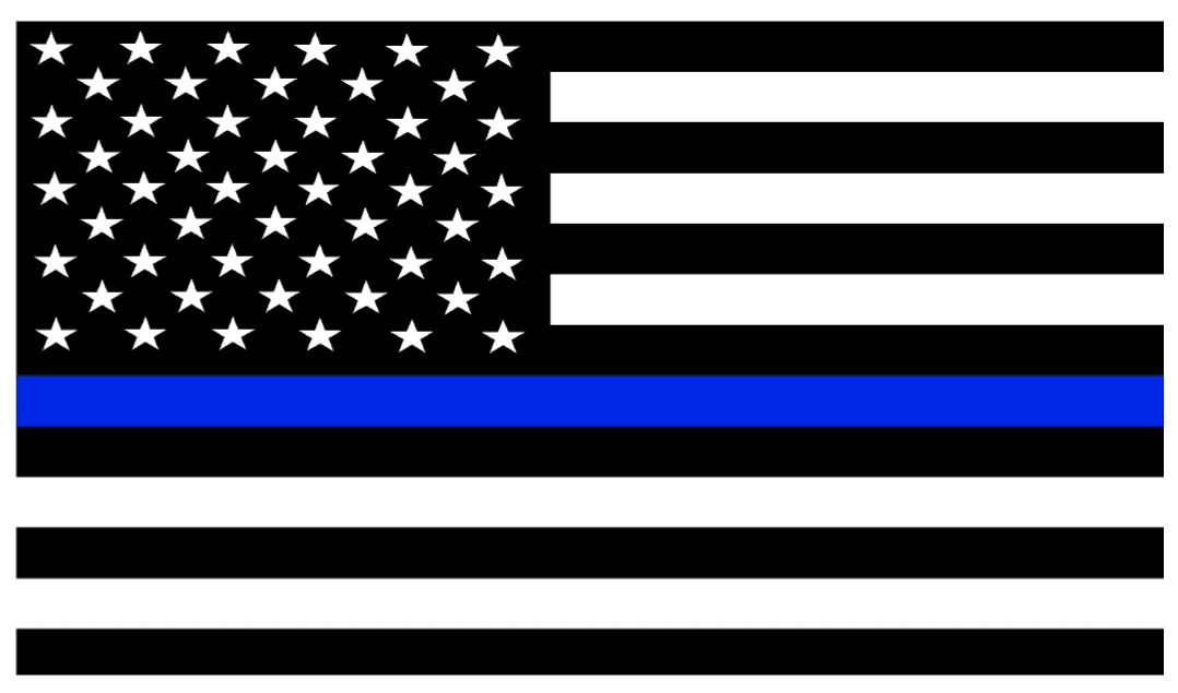 American "Thin Blue Line" 3 ft x 5 ft Flag