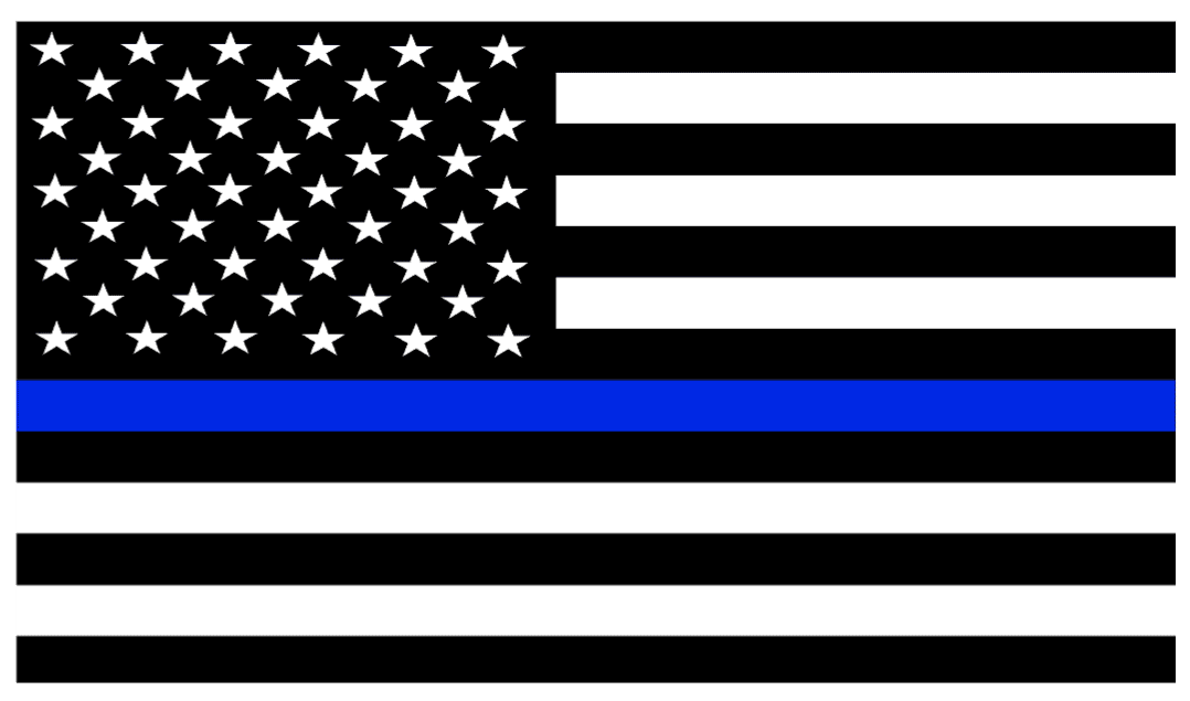 Thin Blue Line Flag, Flags Blue White