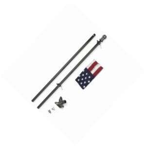 USA Flag Kits for Wallmount Display - Black or Aluminum Spinning Pole