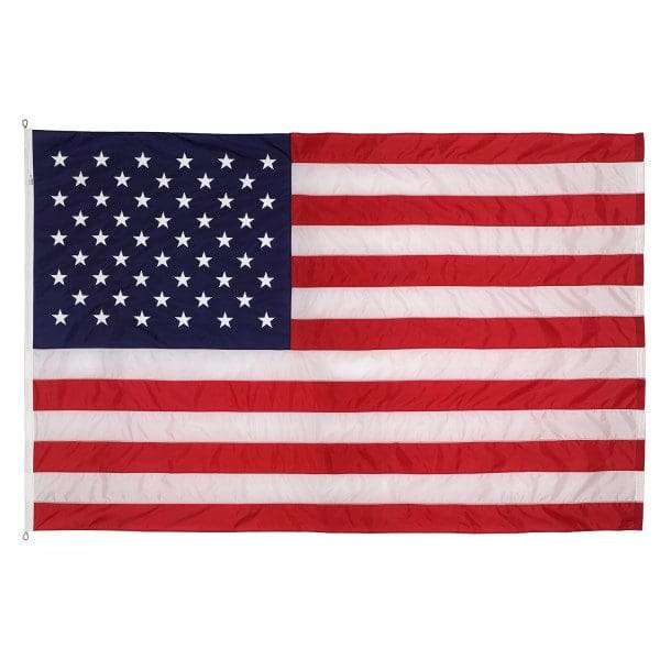 American Flag 8' x 12' Large - 100% Spun Polyester (Koralex II) with Roped Heading