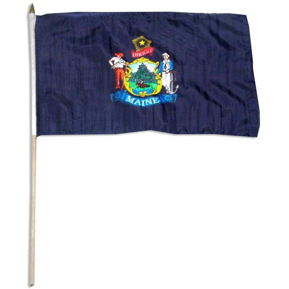 Maine State Flag - 12" x 18" Poly, Indoor or Outdoor