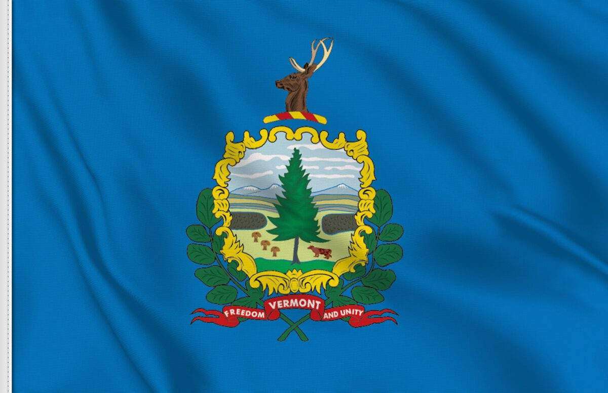 The official flag of the State of Vermont