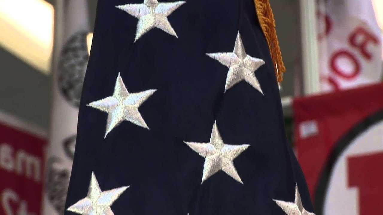 close shot of american flags star