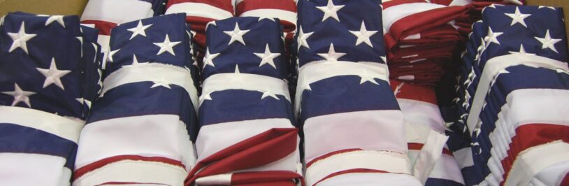 Folded American Flags