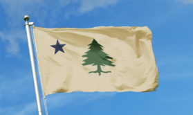 The Maine 1901 Flag - Pine Tree and Lone North Star