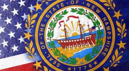 An artistic rendering of the seal of the State of New Hampshire