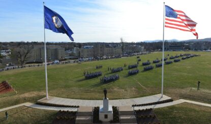 Formation at a VMI ceremony