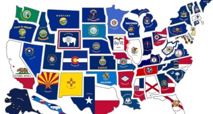states flags maps of the united states.