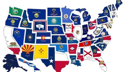 states flags maps of the united states.